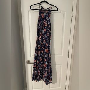 High neck floral dress